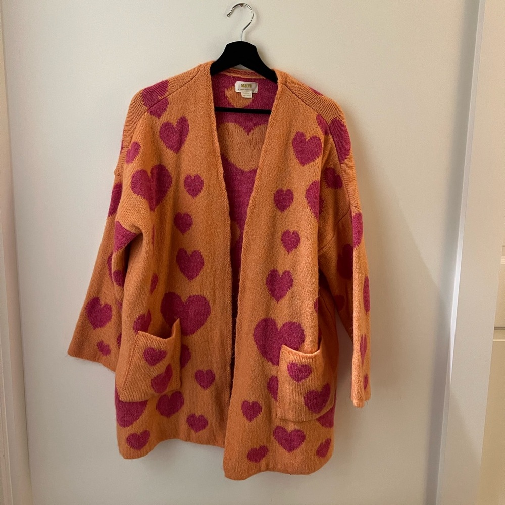 Anthropologie heart cardigan